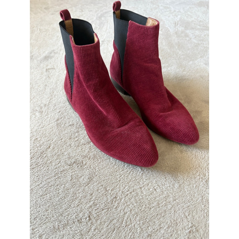 Lucky‎ Brand Corduroy Ankle Boots Pointed Toe Casual Red Size 9M